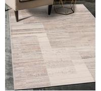 Carpeto Grand Tapis Salon 200x300cm Crème Abstrait Doux Chauffage au Sol | Tapis pour Chambre Salle à Manger Bureau Beige Facile D'entretien Résistant aux Détergents Poils Courts Synthétique Moderne