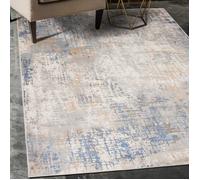 Carpeto Grand Tapis Salon 200x300cm Crème Anthracite Abstrait Doux Élégant | Tapis pour Chambre Salle à Manger Bureau Beige Chauffage au Sol Facile D'entretien Résistant aux Détergents Poils Courts