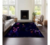 Tapis De Sol Moderne Five Nights at Freddy's Sister Locati, pour Salon, Chambre d'enfant, Garçon, Poils Courts, Lavable, Antidérapant, Tapis De Jeu, Tapis De Voiture (Nuits 03,80x120cm)
