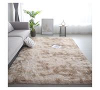 Tapis de sol moderne simple en laine de soie teintée par nœuds antidérapant pour salon, chambre à coucher, résistant aux taches, décoration d'intérieur (jaune, 120 x 160 cm)