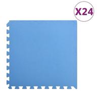 vidaXL Tapis de sol modulable 92466 - 24 pièces - Mousse EVA 8,64 m² antidérapant - Bleu