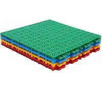 Tapis de sol modulaires emboîtables, dalles de terrain de sport extérieur, terrasse, piscine, buanderie, garage, remorque(Green)