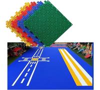 Tapis de Sol modulaires emboîtables de 12 Pouces for Maternelle, collège, école Primaire, Aire de Jeux, 10 pièces(Blue)