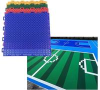 Tapis de Sol modulaires emboîtables for terrains de Basket-Ball et de Badminton, Dalles de Terrain de Sport résistantes au Froid et aux Hautes températures(Red)