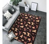 Tapis de sol motif labrador retriever chocolat pour décoration de salon, tapis antidérapant lavable, tapis d'intérieur pour chambre à coucher, salon, 203,2 x 147,3 cm