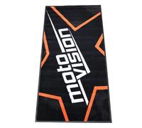 Tapis de Sol Moto Vision, Noir et Orange, 100x200 cm