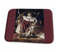Tapis De Sol Napoléon sur Le Trône Impérial, Peinture Royale Classique Absorbant Paillasson Robuste Paillasson Interieur Entrées pour La Chambre À Coucher Porches Portes Extérieures