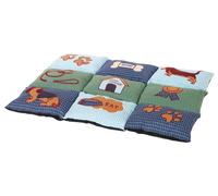 Tapis de sol patchwork 80 × 55 cm bleu/vert