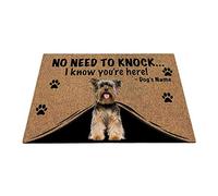 Tapis de sol personnalisé avec inscription « My Love No Need to Knock I Know You're Here » - 60 x 40 cm