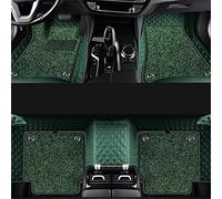 Tapis de Sol pour 911 718 pour Cayenne SUV pour Cayman pour Macan pour Panamera en Cuir Véritable Personnalisé Tapis De Sol De Voiture Tapis Tapis de Voiture(Vert)