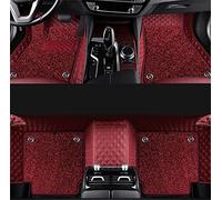 Tapis de Sol pour 911 718 pour Cayenne SUV pour Cayman pour Macan pour Panamera en Cuir Véritable Personnalisé Tapis De Sol De Voiture Tapis Tapis de Voiture(Red Wine)