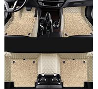 Tapis de Sol pour 911 718 pour Cayenne SUV pour Cayman pour Macan pour Panamera en Cuir Véritable Personnalisé Tapis De Sol De Voiture Tapis Tapis de Voiture(Beige)