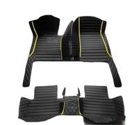 Tapis de Sol pour A5 F53 Berline Deux Portes 2017-2024 Tapis Sol Voiture Tapis Coffre/Dossier(Black Yellow)