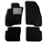 Tapis de Sol pour Alfa Romeo Mito à partir de 2008 - sur Mesure, antidérapant, Talonnette en Caoutchouc renforcé, Boutons de Fixation, Noir