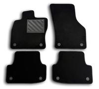 Tapis de Sol pour Audi A3 8 V à partir de 2012 > sur Mesure, antidérapant, Talonnette en Caoutchouc renforcé et Boutons de Fixation, Noir