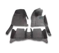 Tapis De Sol pour Benz 2009-2013 avec Conduite À Droite, Imperméables Et Personnalisés, en Cuir Moquette Ensemble Complet (rangées Avant et arrière)(Black Red)