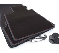 Tapis de sol pour BMW Série 5 G30 / Touring G31 / M5 F90 Tapis en velours avec double couture Tapis de sol d'origine qualité 4 pièces Set