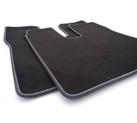 Tapis de sol pour camion Man TGX & TG3 Velours Qualité d'origine (couture décorative blanche) Tapis de voiture 2 pièces Jeu de tapis Conducteur + tapis passager