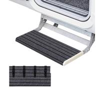 Tapis de sol pour camping-car, 46 x 46 cm, tapis d'escalier pour camping-car, tapis de marchepied antidérapant, large protection des marches pour caravane