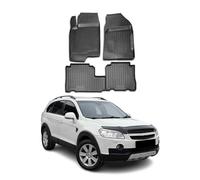 Tapis de sol pour Chevrolet Captiva 2006-2017 5 sièges en caoutchouc Noir 4Pcs