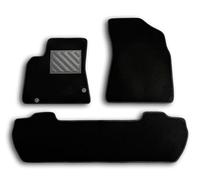 Tapis de Sol pour Citroën Berlingo 2008-2018 Multispace sur Mesure Antidérapant Talonnette en PVC, Clips de Fixation, Noir