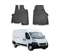 Tapis de Sol pour Citroen Jumper 2006-2026 1ère rangée Caoutchouc TPE 3D Noir 2X