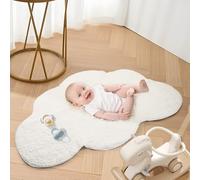 Tapis de sol pour enfants, en forme de nuage, tapis pour chambre d'enfant, en pur coton doux, fait à la main, décoration tricotée à la main, 101,6 x 66 cm