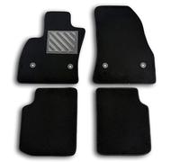 Tapis de Sol pour Fiat 500L, Cross, Wagon, Restyling à partir de 2017 - sur Mesure, antidérapant, Talonnette en Caoutchouc renforcé, Boutons de Fixation, Noir