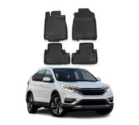 Tapis de sol pour Honda CR-V 2012-2016 en caoutchouc TPE 3D Noir 4Pcs