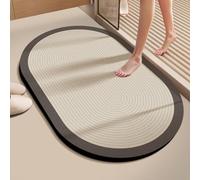 Tapis de Sol pour la Porte de la Cuisine Salle de Bain Douche Doux Mince Antidérapant Séchage Rapide, Tapis d'alimentation,Diatomère de Terre(C,40x60cm)