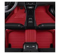 Tapis De Sol pour Lexus LS 4 Seat 2006-2016 Tapis De Sol À Rayures en Similicuir(Wine Red 3 PCS)