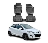 Tapis de sol pour Mazda 2 2007-2015 TPE en caoutchouc 3D Noir 4Pcs