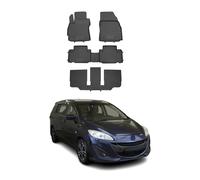 Tapis de sol pour Mazda 5 2010-2018 en caoutchouc TPE 3D Noir 5Pcs