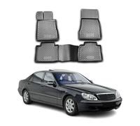 Tapis de Sol pour Mercedes Classe S W220 1998-2005 Noir TPE