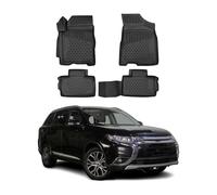 Tapis de Sol pour Mitsubishi Outlander 2013-2021 Caoutchouc TPE 3D Noir 4X