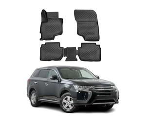 Tapis de Sol pour Mitsubishi Outlander PHEV 2014-2019 TPE Noir