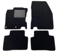 Tapis de Sol pour Nissan Qashqai II J11 à partir de 2014-2021- sur Mesure, antidérapant, Talonnette en Caoutchouc renforcé, Boutons de Fixation, Noir