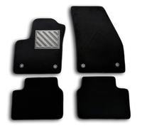 Tapis de Sol pour Opel Meriva B de 2010 à 2017 sur Mesure, antidérapant, Talonnette en Caoutchouc renforcé, Boutons d'ancrage, Noir