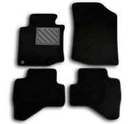 Tapis de Sol pour Peugeot 107 de 2007 à 2014 sur Mesure, antidérapant, Talonnette en Caoutchouc renforcé, Bouton de Fixation, Noir