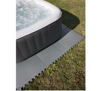 Tapis de sol pour piscine - GRE - Lot de 9 dalles en mousse gris anthracite 50x50x0,8 cm
