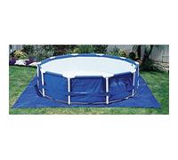 Tapis de sol carré INTEX 488 x 488 cm - Piscine hors sol - Acier - Bleu - Polyéthylène tissé