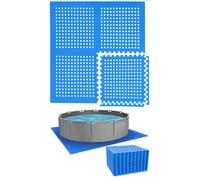 Tapis de Sol pour Piscine ronde de 305 cm - 36 Dalles de Protection EVA 62 x 62 cm