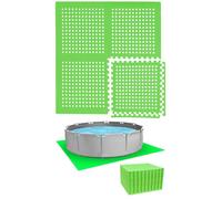 Tapis de Sol pour Piscine ronde de 305 cm - 36 Dalles de Protection EVA 62 x 62 cm