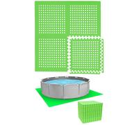 Tapis de Sol pour Piscine ronde de 366 cm - 52 Dalles de Protection EVA 62 x 62 cm