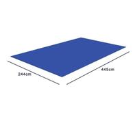 Tapis de Sol pour Piscine Tapis de Piscine a Plancher Carré pour Piscine Rectangulaire Piscines Hors Terre 445*244CM
