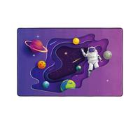 Tapis de sol pour salon, chambre à coucher, décoration de chambre à coucher, esthétique, astronaute en mission dans l'espace extra-atmosphérique 91 x 152 cm, tapis antidérapant, lavable, 152,4 x 99,1