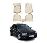 Tapis de Sol pour Seat Leon 1999-2005 en Caoutchouc TPE 3D Beige 4Pcs