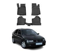 Tapis de sol pour Seat Leon 1999-2005 en caoutchouc TPE 3D Noir 4Pcs