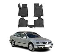 Tapis de sol pour Seat Toledo 1998-2004 en caoutchouc TPE 3D Noir 4Pcs