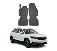 Tapis de Sol Compatible avec Skoda Kamiq 2019-2022 Caoutchouc Noir